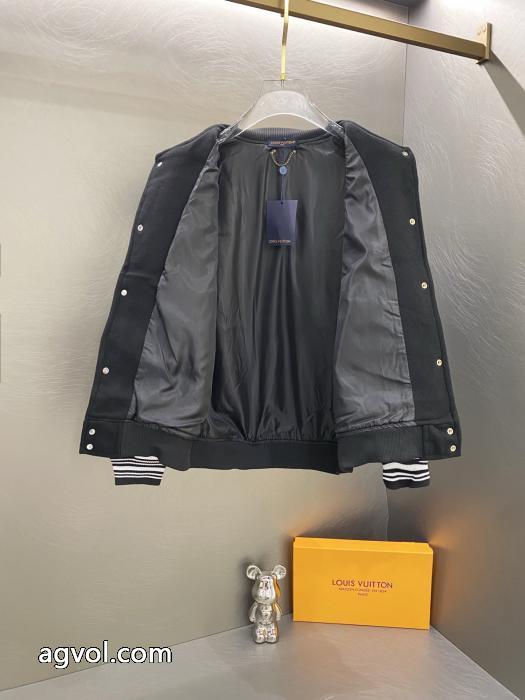 LV大文字走秀金万針刺繍タオル刺繍野球服ジャケット_0_2