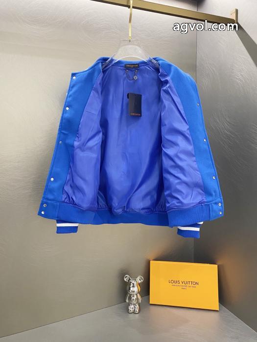 LVブルー蒸気ロボットタオル刺繍野球ウェアジャケット_0_4