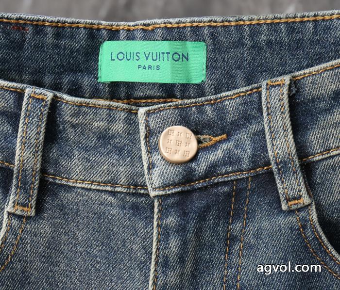 LV 2025秋冬ファッションスリムストレートジーンズ_0_0