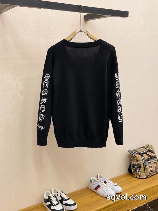 CHROME HEARTS2025秋冬定番シンプルエアリーカーディガンボトムニット_0_2