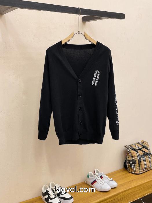 CHROME HEARTS2025秋冬定番シンプルエアリーカーディガンボトムニット_0_4