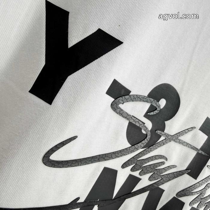 Y 3シンプルサインアルファベット半袖Tシャツ男女同型_0_2
