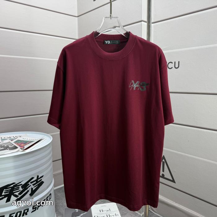 Y 3シンプルサインアルファベット半袖Tシャツ男女同型_0_4