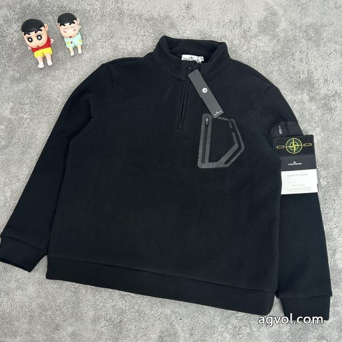Stone Islandストーンアイランド25 ss秋の新グラノーラハーフジッパー厚手衛衣_0_0