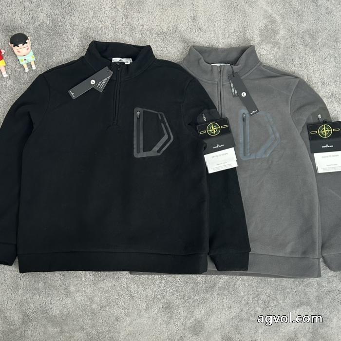 Stone Islandストーンアイランド25 ss秋の新グラノーラハーフジッパー厚手衛衣_0_1