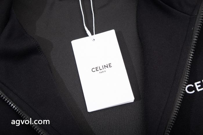 Celine2025秋冬新作高密度刺繍アルファベットロゴジップジャケット_0_3