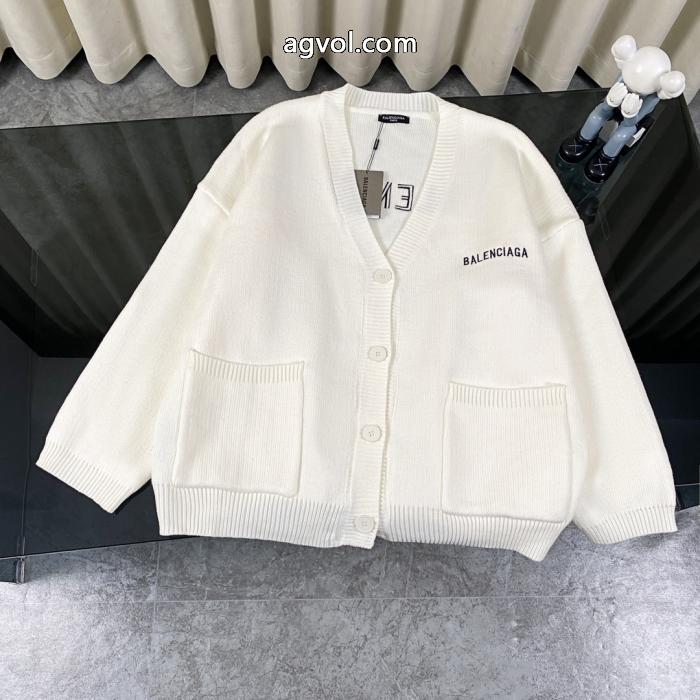 BALENCIAGA前後刺繍ロゴカーディガンジャケット_0_0