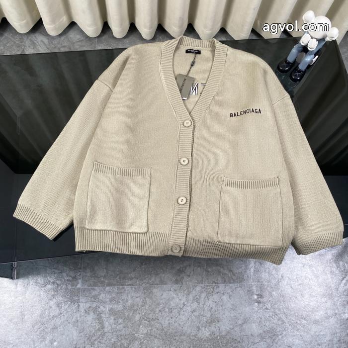 BALENCIAGA前後刺繍ロゴカーディガンジャケット_0_1