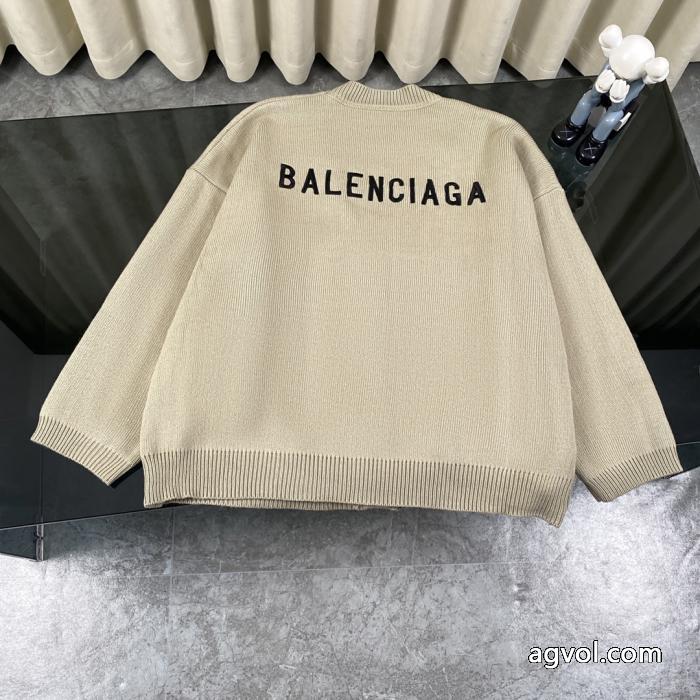 BALENCIAGA前後刺繍ロゴカーディガンジャケット_0_2