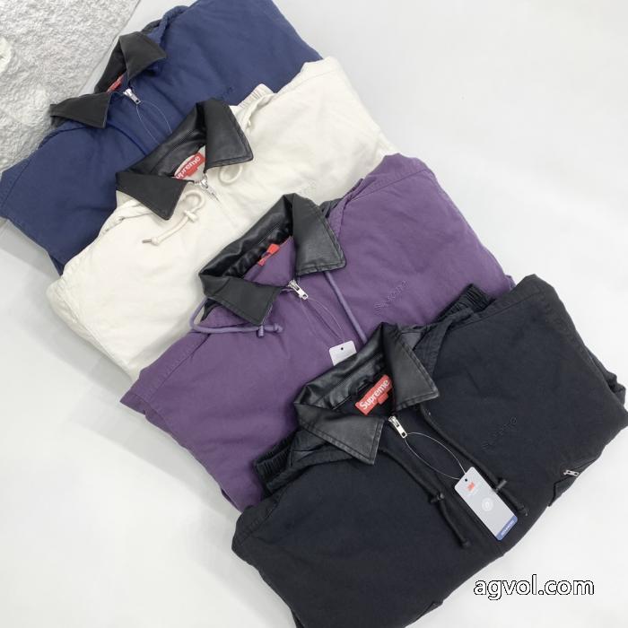 Supreme胸ロゴポケットデザインファスナー取り外し可能フード開閉水洗ジャケット_0_1