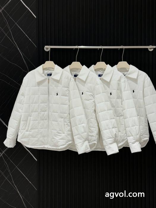 Ralph Laurenポニー刺繍ファスナー開襟薄手チェック綿入れの服_0_0