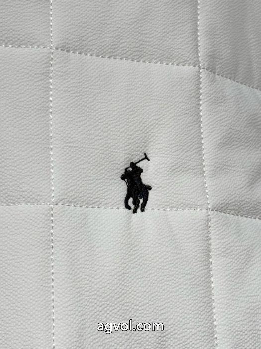 Ralph Laurenポニー刺繍ファスナー開襟薄手チェック綿入れの服_0_1