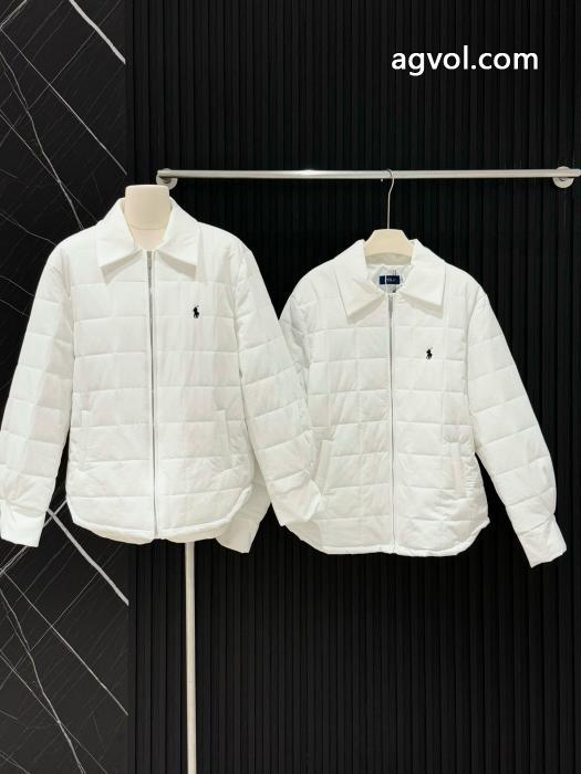 Ralph Laurenポニー刺繍ファスナー開襟薄手チェック綿入れの服_0_2