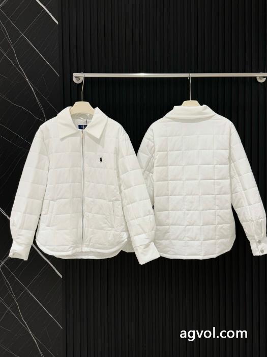 Ralph Laurenポニー刺繍ファスナー開襟薄手チェック綿入れの服_0_4