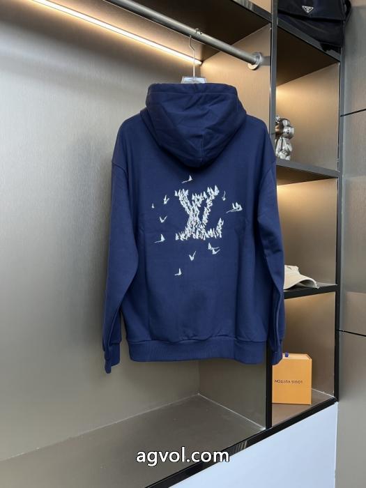 LOUIS VUITTON新作刺繍帆船アルファベットカップルカジュアルフード付きパーカー_0_5
