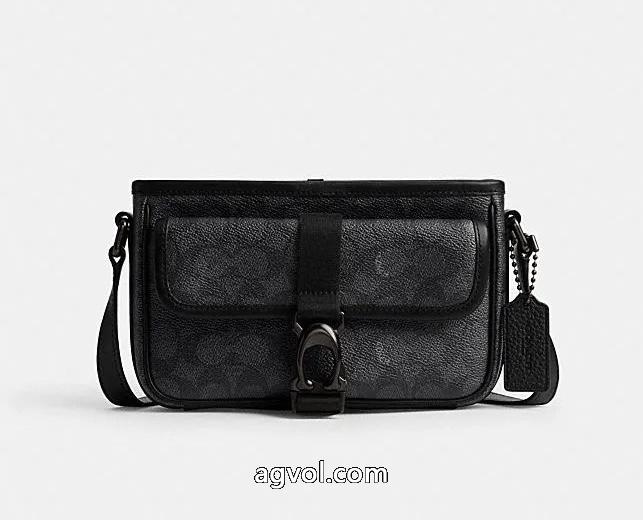 COACHメンズ定番ロゴショルダーバッグショルダーバッグショルダーバッグカメラバッグ_0_2