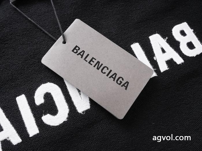balenciaga前後のアルファベットLOGO刺繍テープ圧着ゴム連帽パーカー_0_2