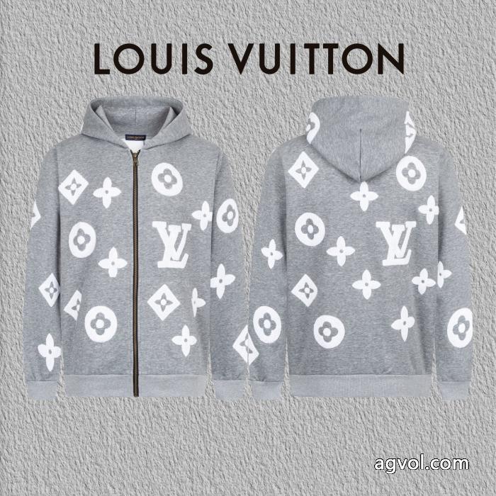 LOUIS VUITTON全身焼花歯ブラシ刺繍ロゴキャップコート_0_4