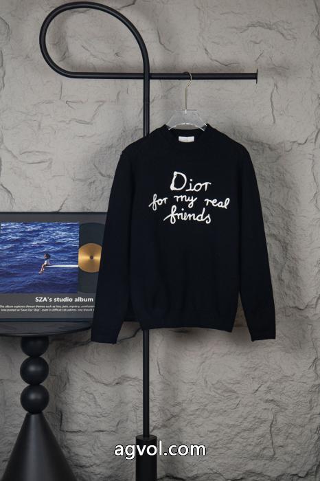 diorディオールCD新作刺繍ニットプルオーバークルーネックセーター_0_3