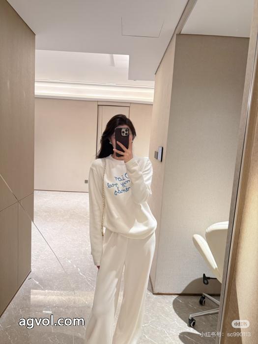 diorディオールCD新作刺繍ニットプルオーバークルーネックセーター_0_4