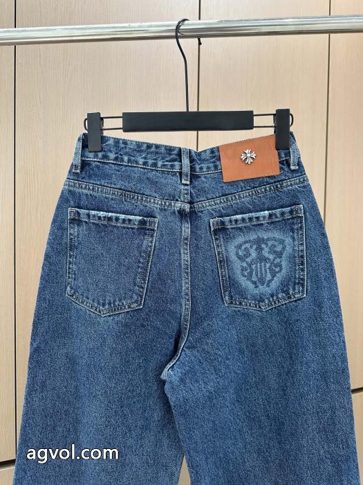 CHROME HEARTS2025新型斜め掛けプリントジーンズ_0_3