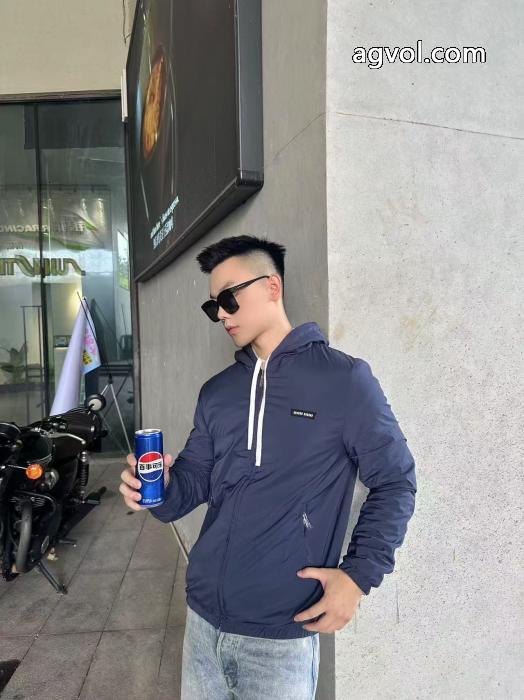 MIMIUスモールロゴリバーシブルファスナーフードコート男女同型_0_5
