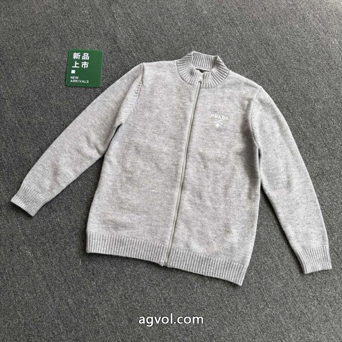 PRADAニット長袖ジャケットセーターコート_0_0