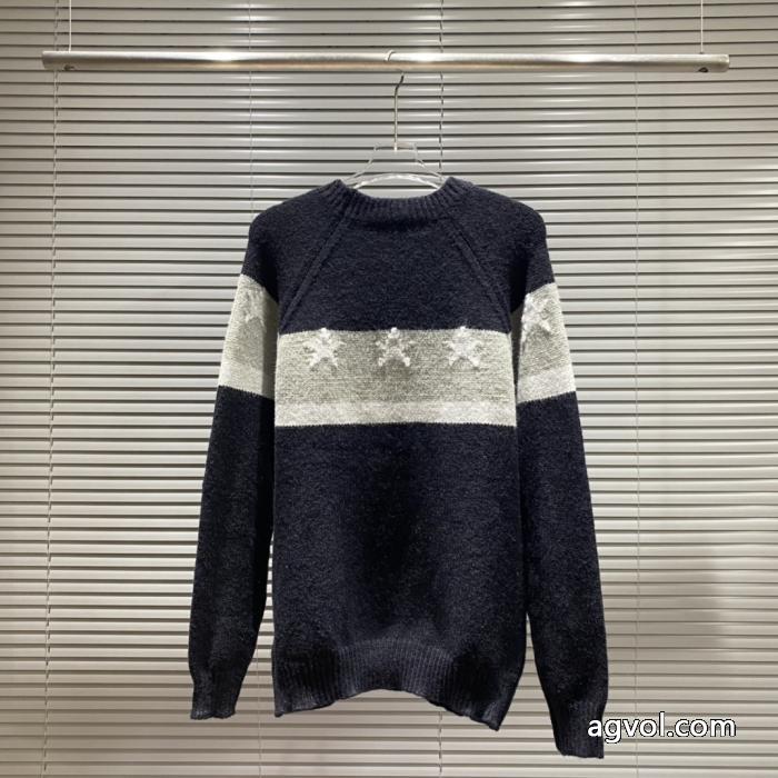 supreme胸元ストライプペンタゴンジャカードラウンドネックセーター_0_0