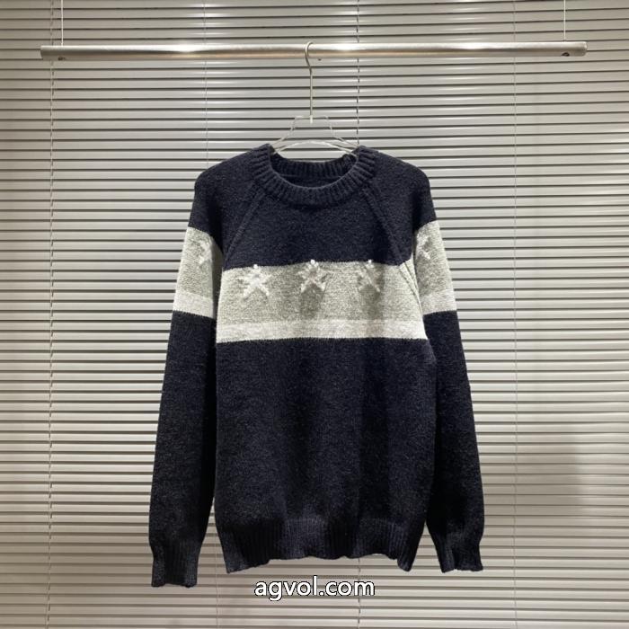 supreme胸元ストライプペンタゴンジャカードラウンドネックセーター_0_1