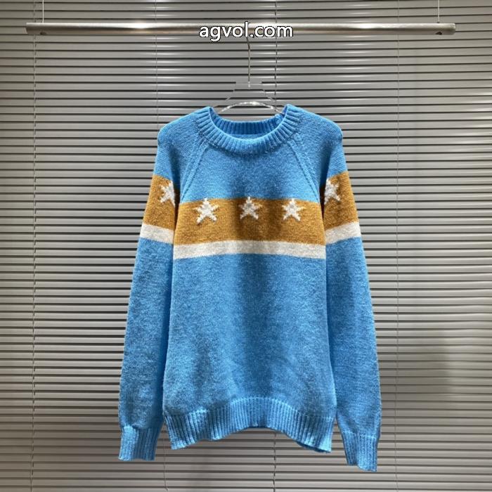 supreme胸元ストライプペンタゴンジャカードラウンドネックセーター_0_2