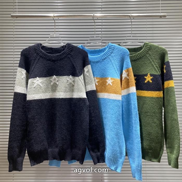 supreme胸元ストライプペンタゴンジャカードラウンドネックセーター_0_3