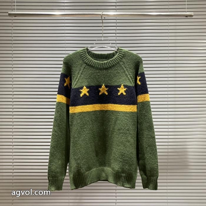 supreme胸元ストライプペンタゴンジャカードラウンドネックセーター_0_4