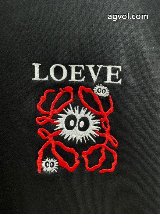 LOEWE高品質刺繍ラウンドネックパーカー_0_3