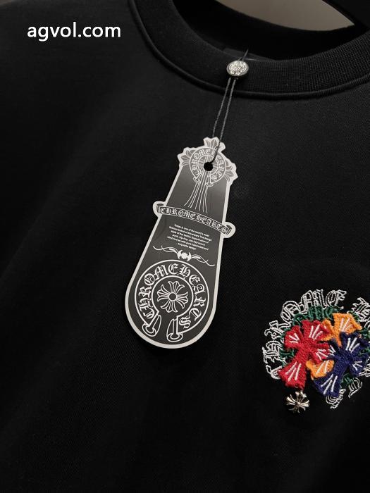 CHROME HEARTS2025秋冬新作クロス貼り刺繍ラウンドネック長袖パーカー_0_3