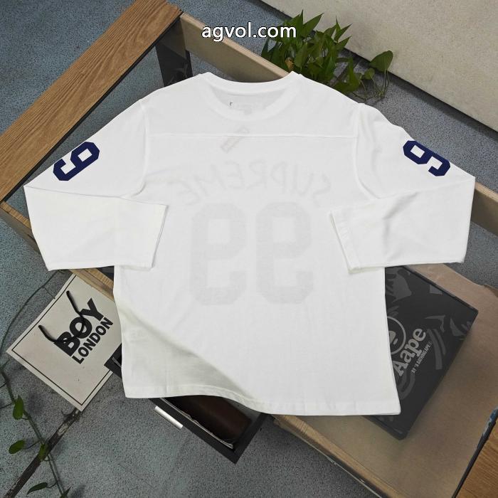 2025新作Supremeクラシック99アルファベットロゴプリントカジュアルカップル長袖Tシャツ_0_0