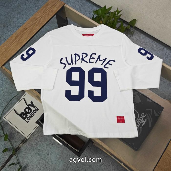 2025新作Supremeクラシック99アルファベットロゴプリントカジュアルカップル長袖Tシャツ_0_1