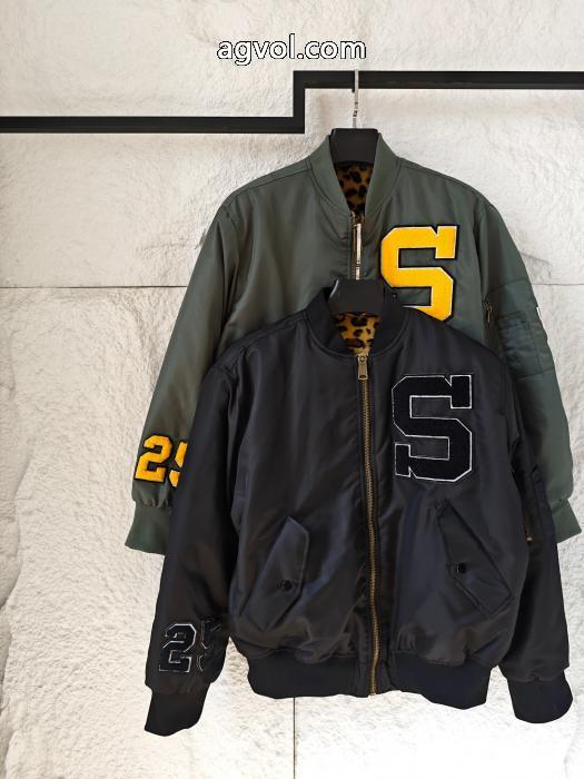 Supremeアップリケロゴ柄ジッパー開閉長袖ジャケットジャケット男女同型_0_0