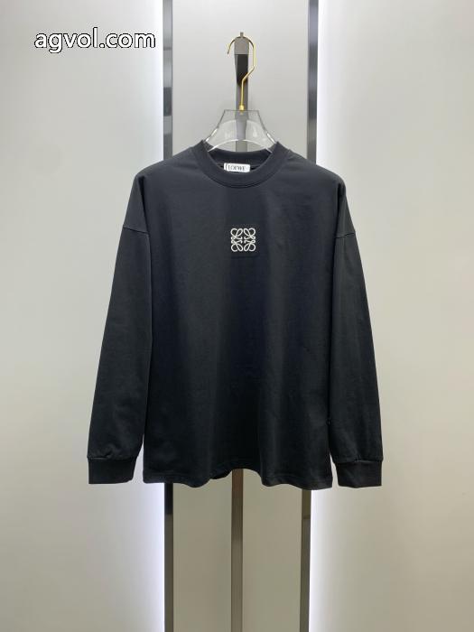 LOEWE25ss秋の新作トレードオーダーラウンドネック長袖タイツ長袖Tシャツ_0_0