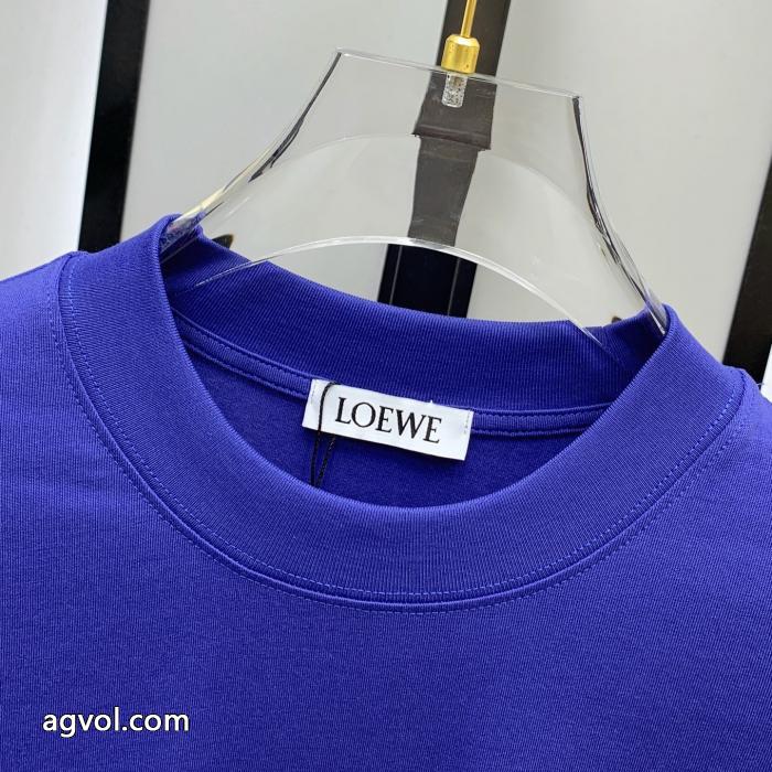 LOEWE25ss秋の新作トレードオーダーラウンドネック長袖タイツ長袖Tシャツ_0_2