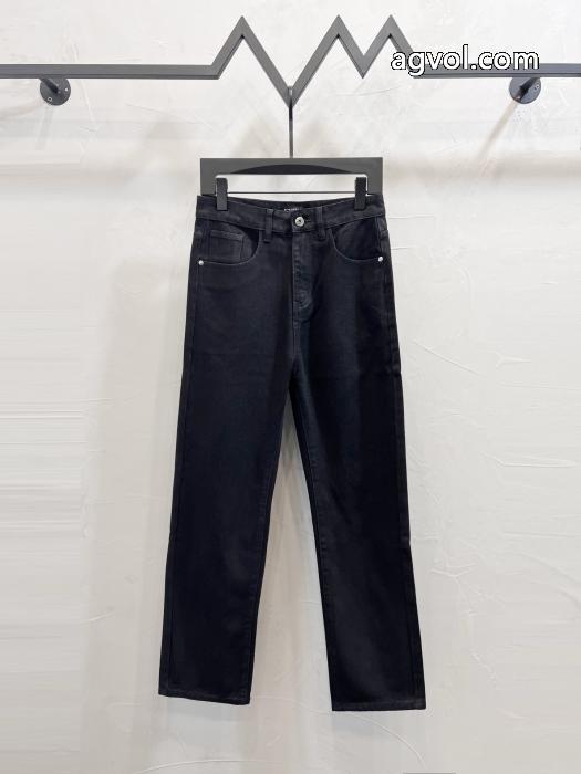 GIVENCHYカートゥーンポケットロゴストレートジーンズ男女同型_0_3