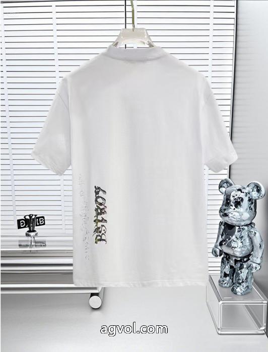 GIVENCHY 25 SS高バージョン胸貼りプリントロゴラウンドネック半袖Tシャツ_0_3