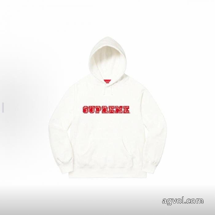 Supremeプリント連帽長袖加絨アメリカントレンドパーカー_0_0