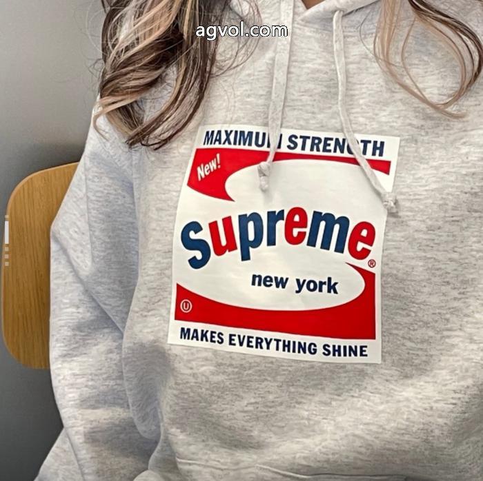 Supremeアルファベットロゴプリント連帽にスエードのアメリカントレンドパーカー_0_2