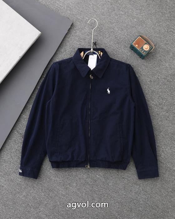 Polo Ralph Laurenクラシックな男女同型の老幹部ファスナージャケット（トップバージョン）_0_1