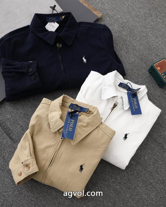 Polo Ralph Laurenクラシックな男女同型の老幹部ファスナージャケット（トップバージョン）_0_3