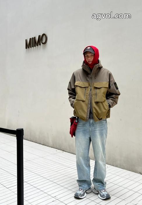 Stone Island 大きなポケットジョイントファスナーゆったりパンチコート_0_0