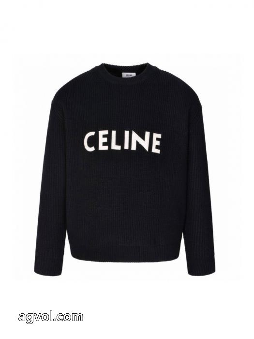 CELINEセリーヌ秋冬アルファベットクルーネックニットセーター_0_1