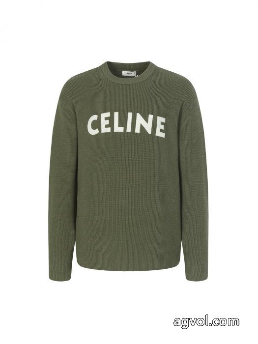 CELINEセリーヌ秋冬アルファベットクルーネックニットセーター_0_5