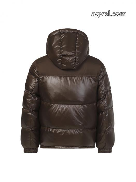 Burberry衝突カラーテープアルファベットロゴ入りフードダウンジャケット_0_0