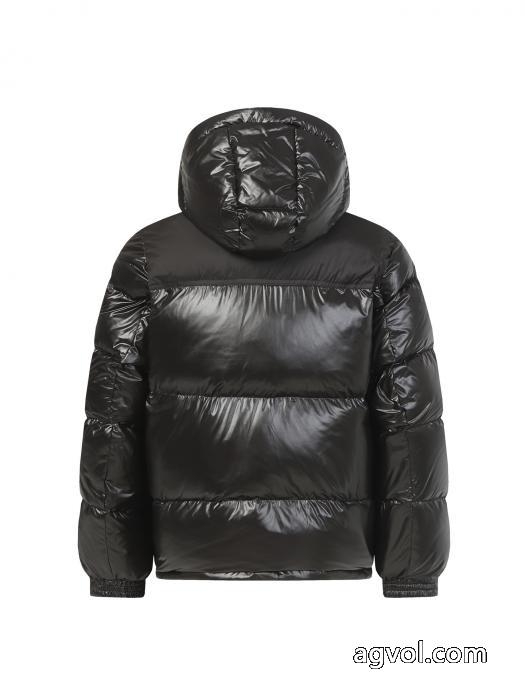 Burberry衝突カラーテープアルファベットロゴ入りフードダウンジャケット_0_3
